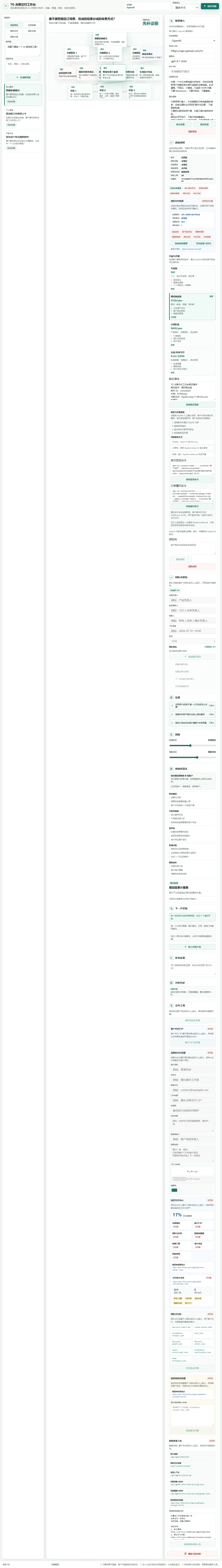 TG Decision Studio interface showing a decision workspace and delivery controls